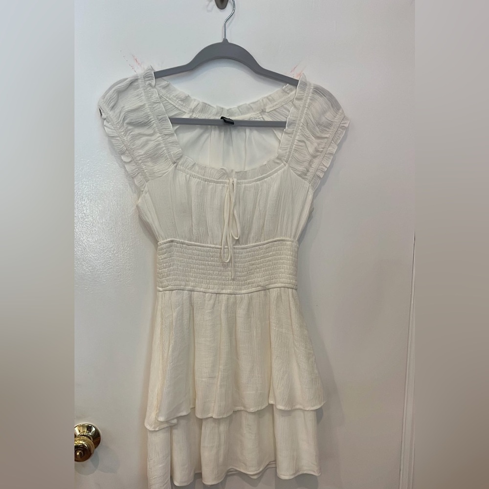 Aqua white dress size XS but can fit S